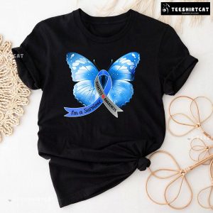 I’m A Survivor Diabetes Awareness Blue Butterfly T-Shirt