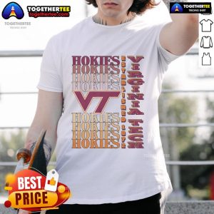 Virginia Tech Hokies gradient wordmark T-shirt showcasing vibrant colors and school spirit for fans and students.