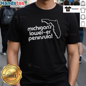 Nice Michigan's Lower Peninsula T-Shirt featuring a vibrant design showcasing the scenic beauty of Michigan's landscape.