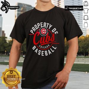 Original Property of Chicago Cubs baseball t-shirt featuring the iconic team logo and vibrant blue color.