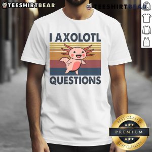 Alt Text: Cute Axolotl meme featuring a whimsical design on a vintage t-shirt, perfect for axolotl enthusiasts and meme lovers.
