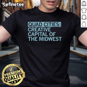 Alt Text: Official Quad Cities Creative Capital of the Midwest T-Shirt featuring vibrant design and soft fabric for local pride.