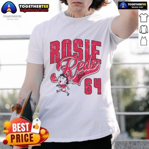 Top Rosie Reds vintage style t-shirt featuring retro design and vibrant colors, perfect for casual wear.
