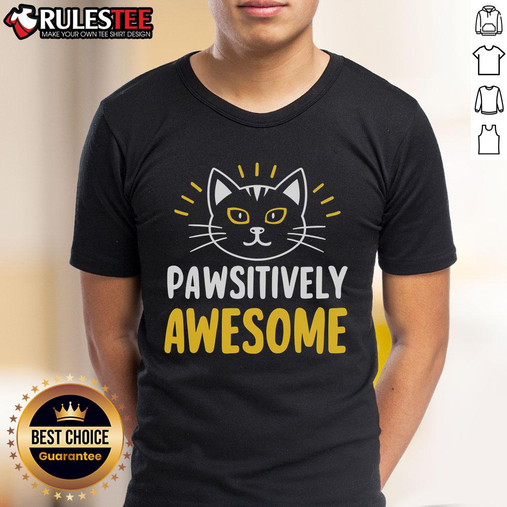 Cute Pawsitively Awesome T Shirt Cute Pawsitively Awesome T-Shirt featuring playful paw prints and vibrant colors, perfect for pet lovers.
