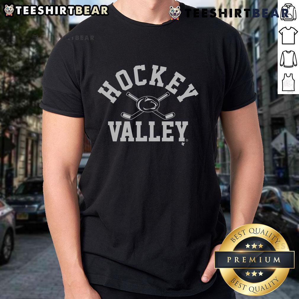 Premium Penn State Hockey Valley T Shirt Premium Penn State Hockey Valley T-Shirt featuring team colors and logo, perfect for fans and supporters.