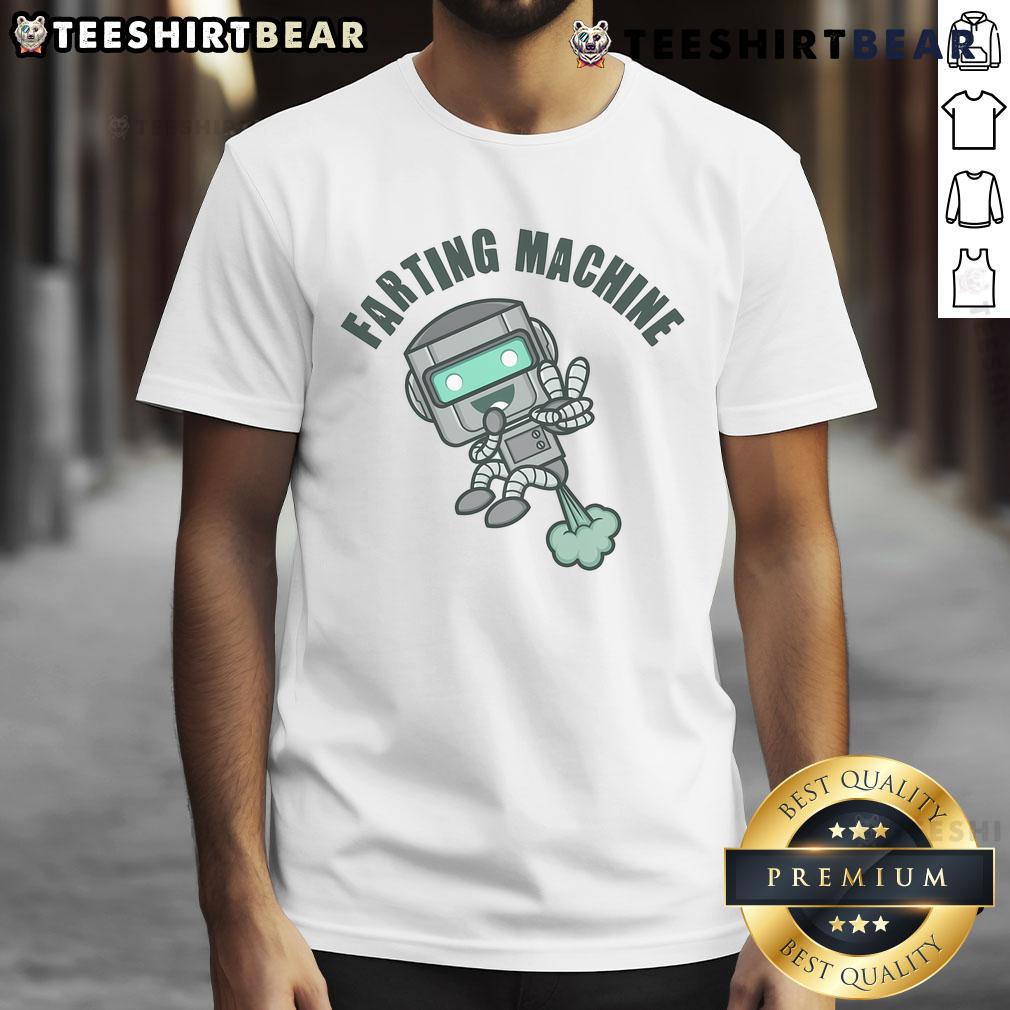Funny Farting Machine Robot T Shirt Funny Farting Machine Robot T-Shirt featuring a humorous robot design that makes a playful statement about flatulence.