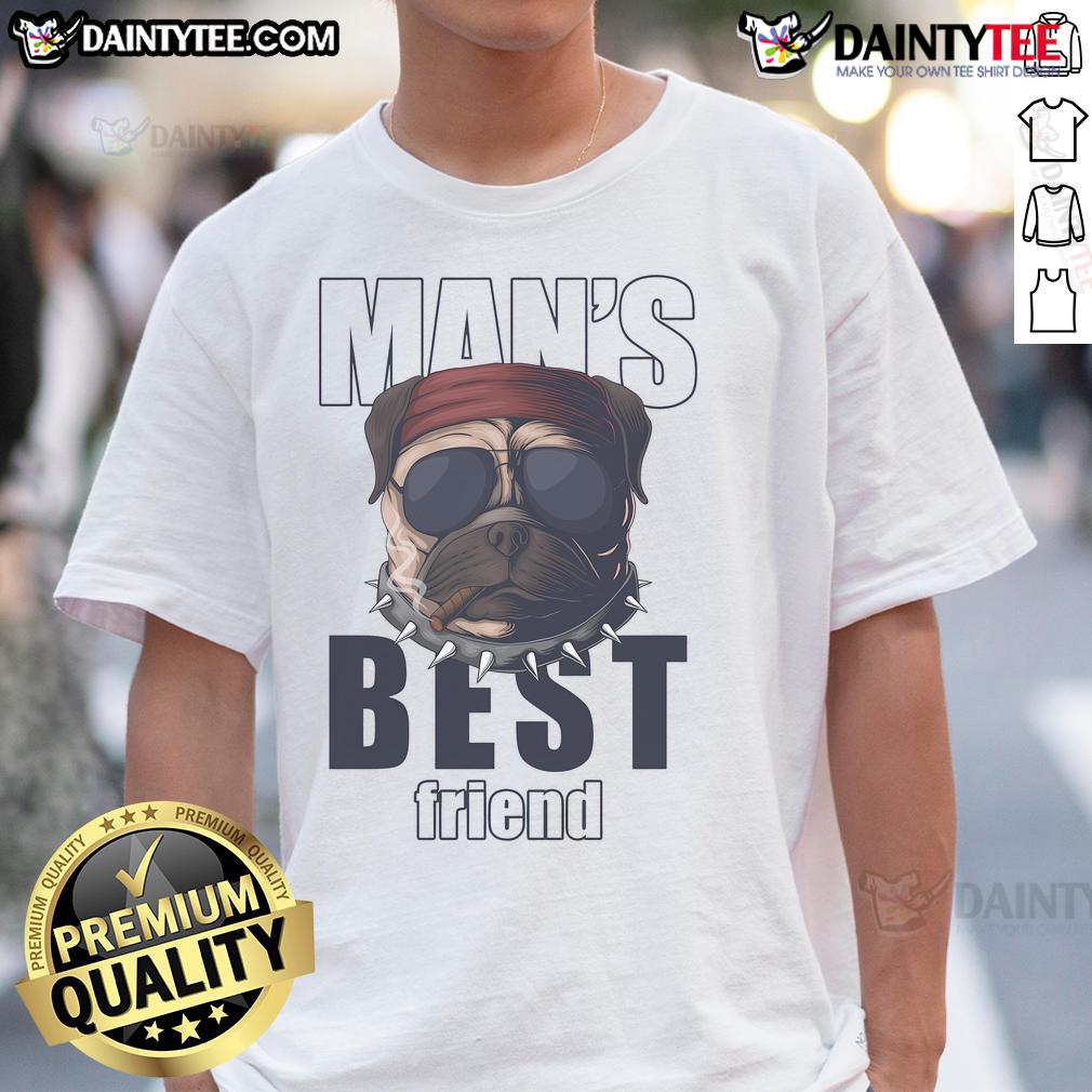 Funny Mans Best Friend Bulldog Dog Lover T Shirt Funny Bulldog T-Shirt for dog lovers featuring a humorous design celebrating man's best friend in vibrant colors.