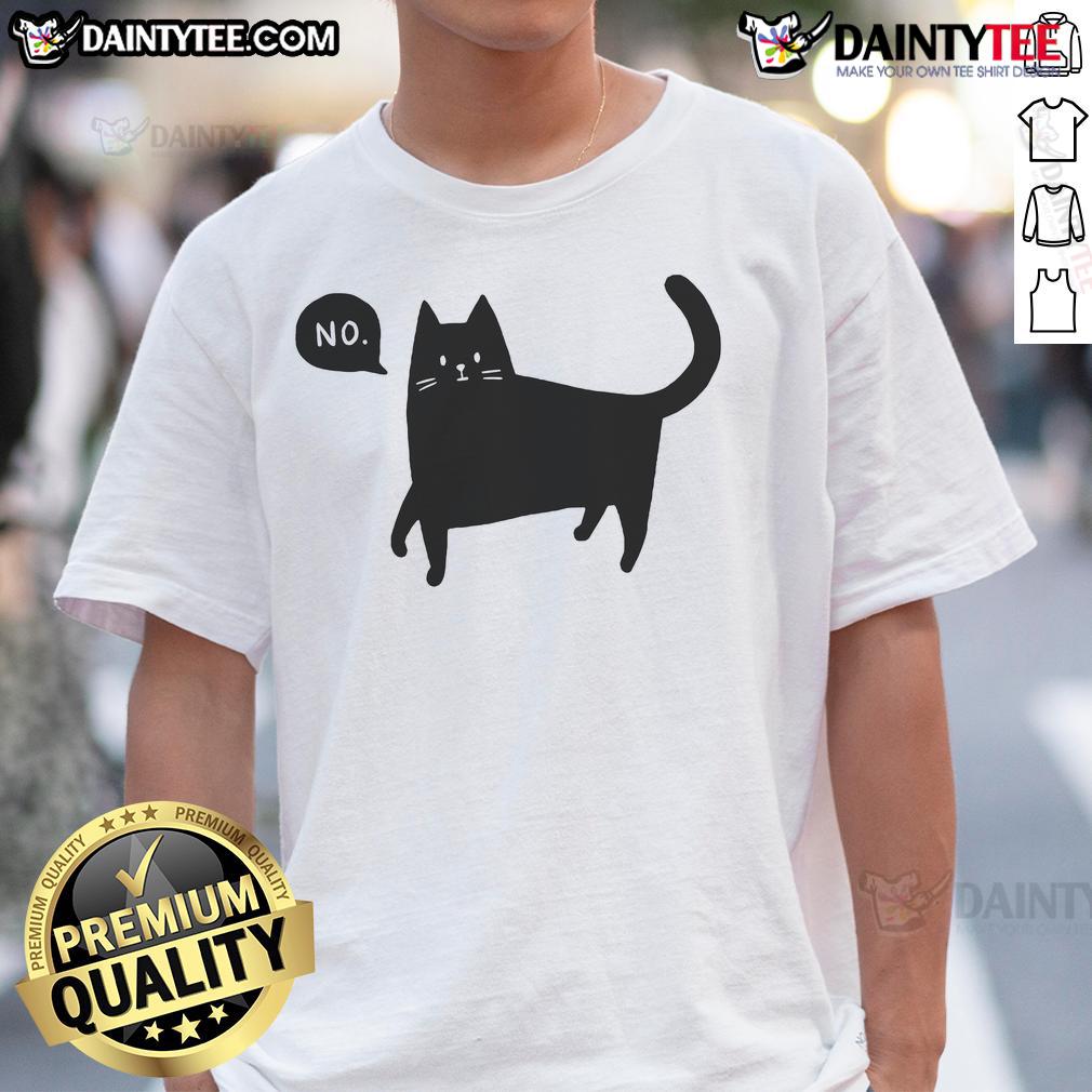 Funny No Black Cat T Shirt Funny No Black Cat T-Shirt featuring a humorous design about superstitions and cats, perfect for cat lovers.