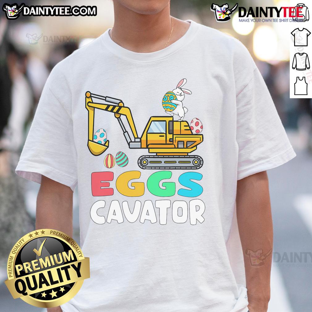Good Eggs Cavator Easter Bunny Excavator T Shirt Good Eggs Cavator Easter Bunny Excavator T-Shirt featuring a playful bunny driving an excavator for Easter celebrations.