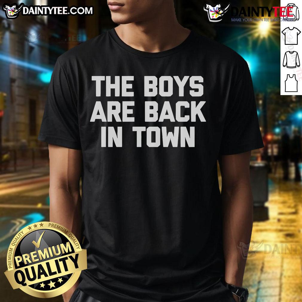 Good The Boys Are Back In Town T Shirt Good The Boys Are Back In Town T-Shirt featuring bold graphics and a casual fit for fans of classic rock apparel.