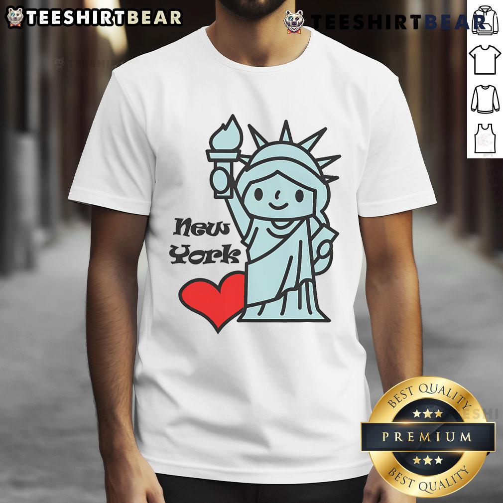 Cute Statue Of Liberty New York T Shirt Alt Text: Cute Statue of Liberty New York T-Shirt design featuring a playful rendition of the iconic landmark.