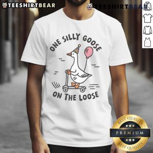 Awesome Funny Silly Goose On The Loose T-Shirt featuring a playful goose design, perfect for humorous casual wear.