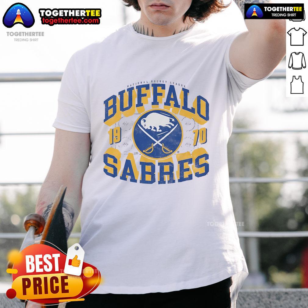Nice Buffalo Sabres Rink Arched Wordmark T Shirt Alt Text: Nice Buffalo Sabres Rink Arched Wordmark T-Shirt featuring the team's logo and vibrant colors, perfect for fans.
