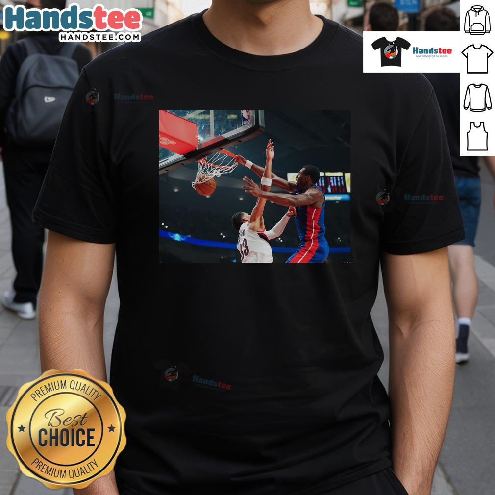 Official Jalen Duren Dunk Vs Blazers T Shirt Official Jalen Duren Dunk Vs Blazers T-Shirt featuring vibrant graphic design of Duren's iconic dunk.