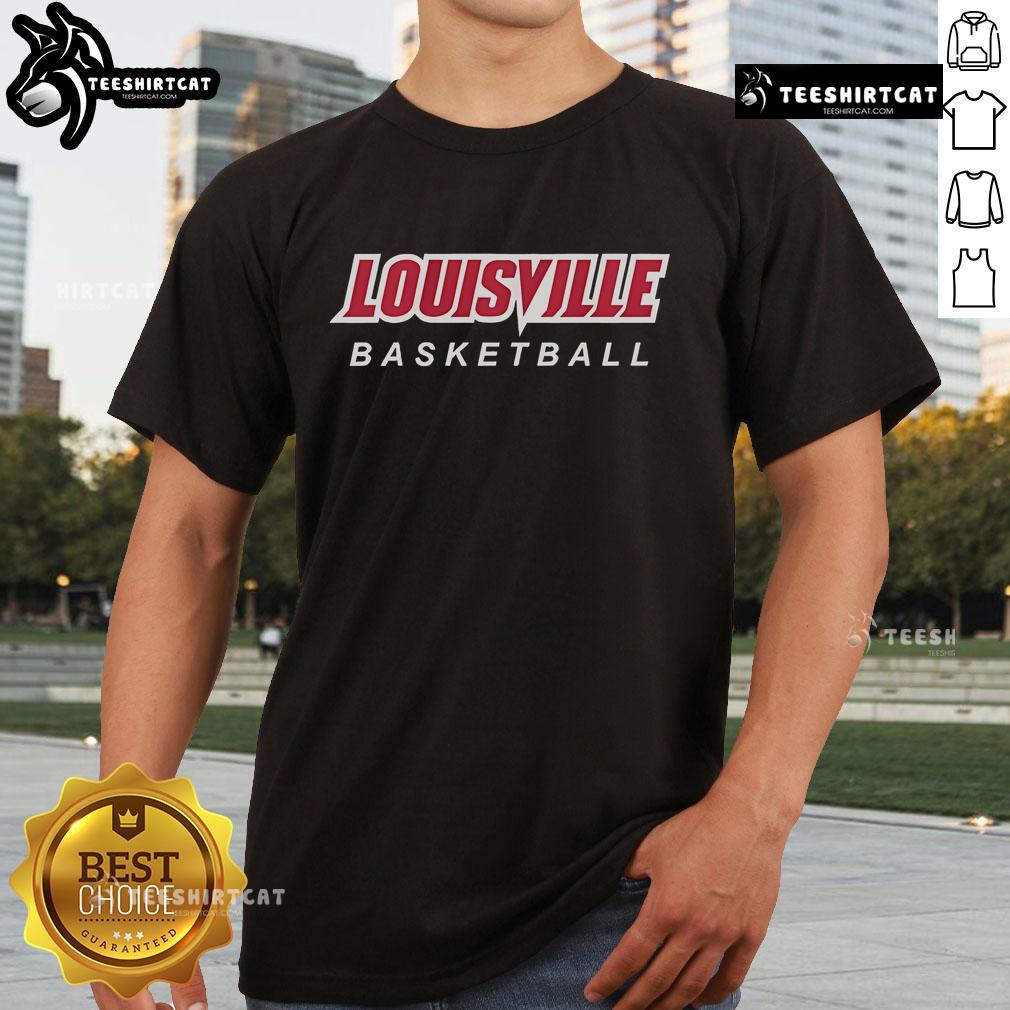 Official Louisville Basketball Logo Stack T Shirt Alt Text: Official Louisville Basketball Logo Stack T-Shirt featuring vibrant team logos on a stylish, comfortable design.