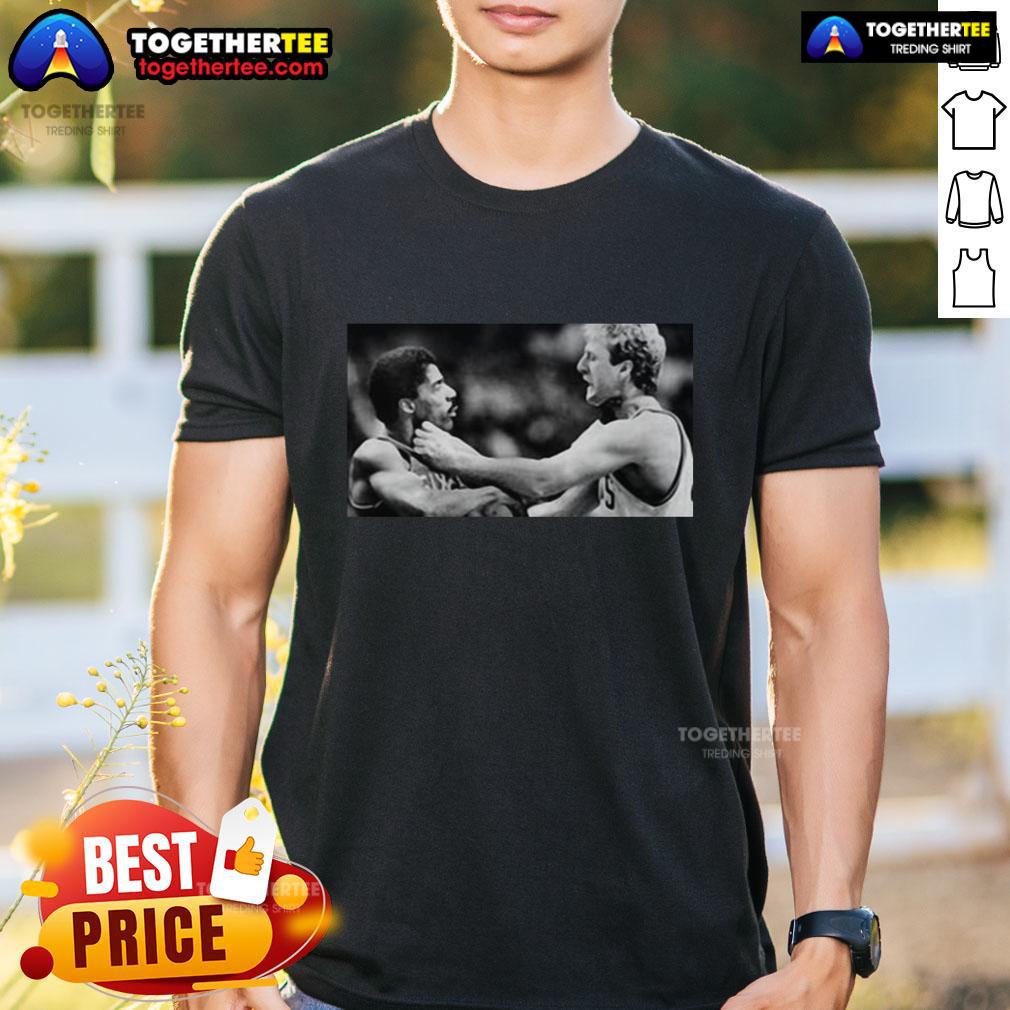 Official Ryan Sickler Larry Bird Julius Erving Fight Retro T Shirt Official Ryan Sickler Larry Bird Julius Erving Fight Retro T-Shirt showcasing vintage sports design and humor.