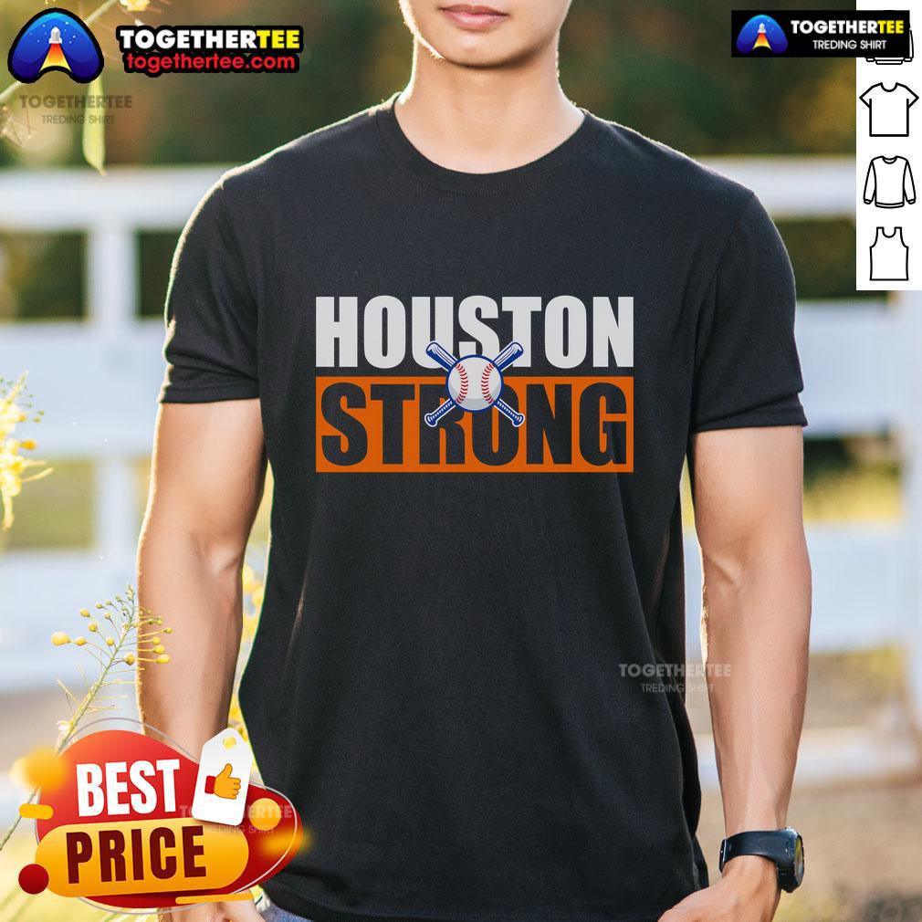Premium Houston Strong Baseball Bats Logo T Shirt Premium Houston Strong Baseball Bats Logo T-Shirt featuring bold graphics and a stylish design for sports enthusiasts.