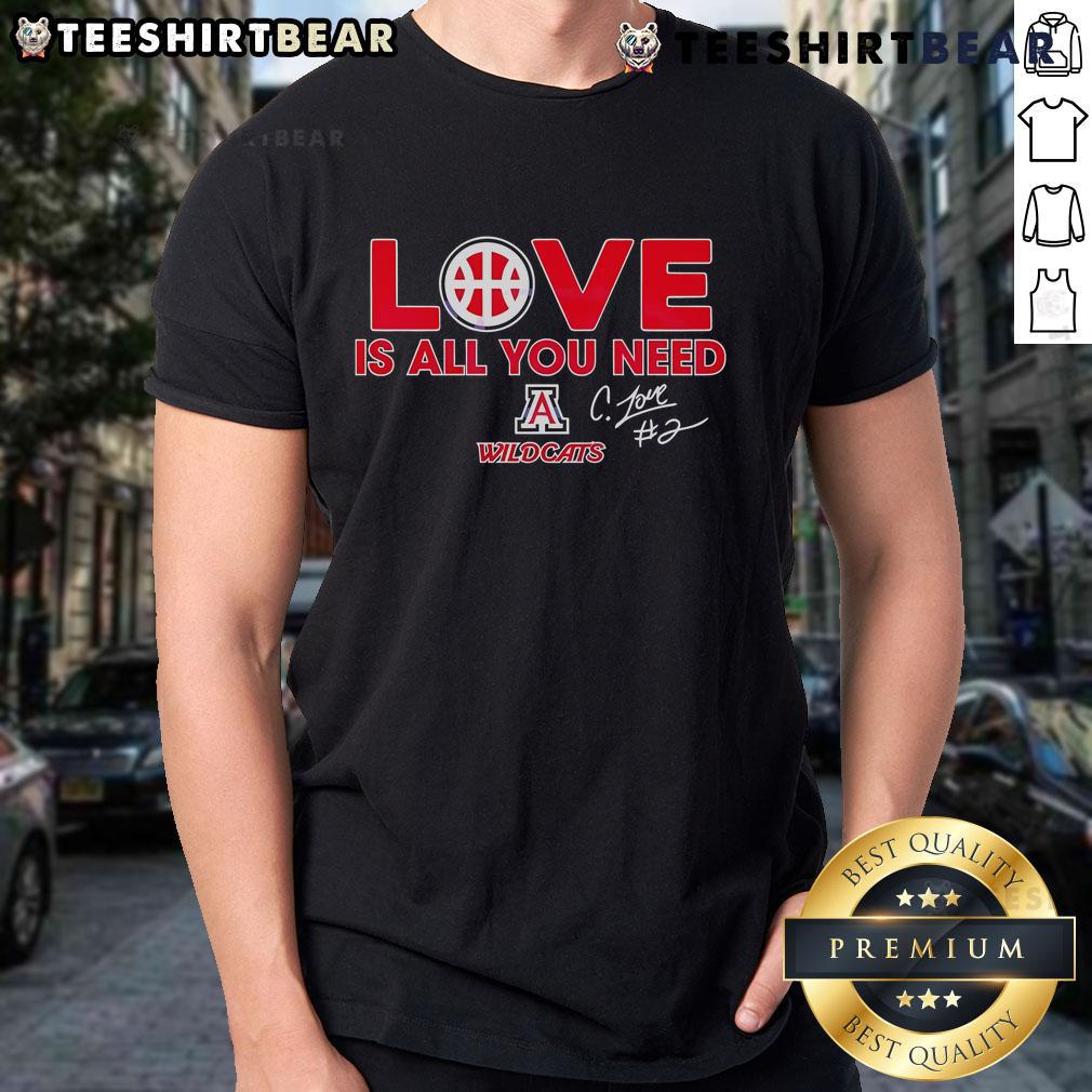 Top Arizona Wildcats All You Need Is Love Love Is All You Need T Shirt Alt Text: Top Arizona Wildcats 'All You Need Is Love, Love Is All You Need' T-Shirt featuring vibrant team colors and logo.