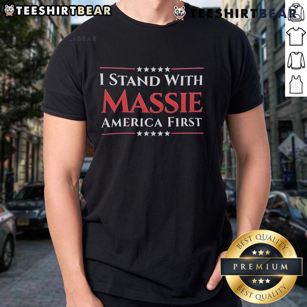 Top I Stand With Thomas Massie America First T Shirt Alt Text: Top I Stand With Thomas Massie America First T-Shirt featuring bold graphics and patriotic colors, perfect for supporters.