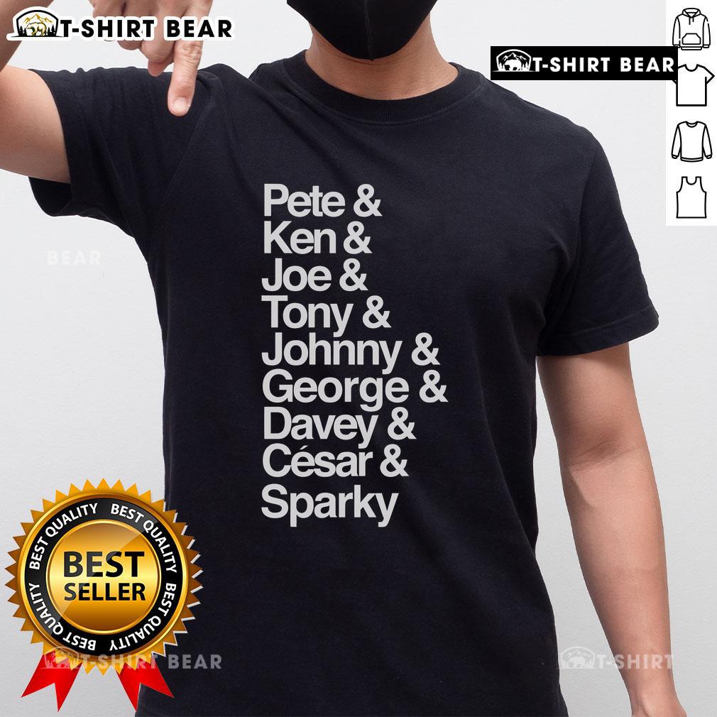 Top Pete & Ken & Joe & Tony & T Shirt Top Pete, Ken, Joe, and Tony T-Shirt featuring vibrant graphics and bold text for fans of the popular series.