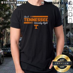 Alt Text: Official Tennessee Volunteers On A Tennessee Saturday Night T-Shirt showcasing team spirit and vibrant colors for fans.