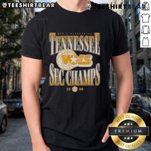 Official Tennessee Volunteers Men's Basketball SEC Champs Vintage 2000 T-Shirt featuring team colors and logo.