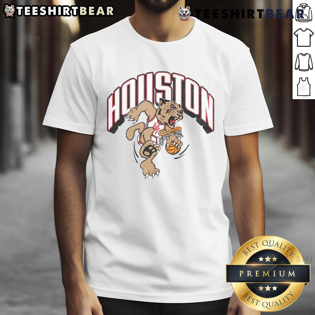 Good Houston Cougars Dunking T Shirt Good Houston Cougars Dunking T-Shirt featuring vibrant design and team colors, perfect for fans and basketball enthusiasts.